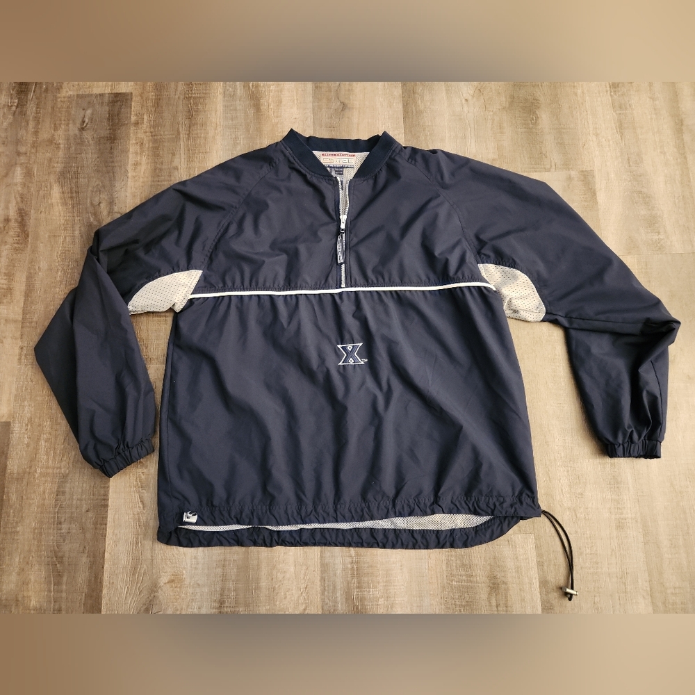 Vtg Crable Sportswear Xavier Musketeers Pullover Windbreaker Large
